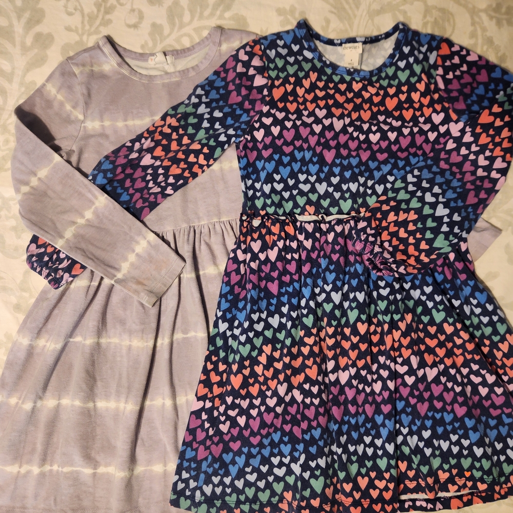Crewcuts Multicolor Heart and Tie-Dye Kids Dresses